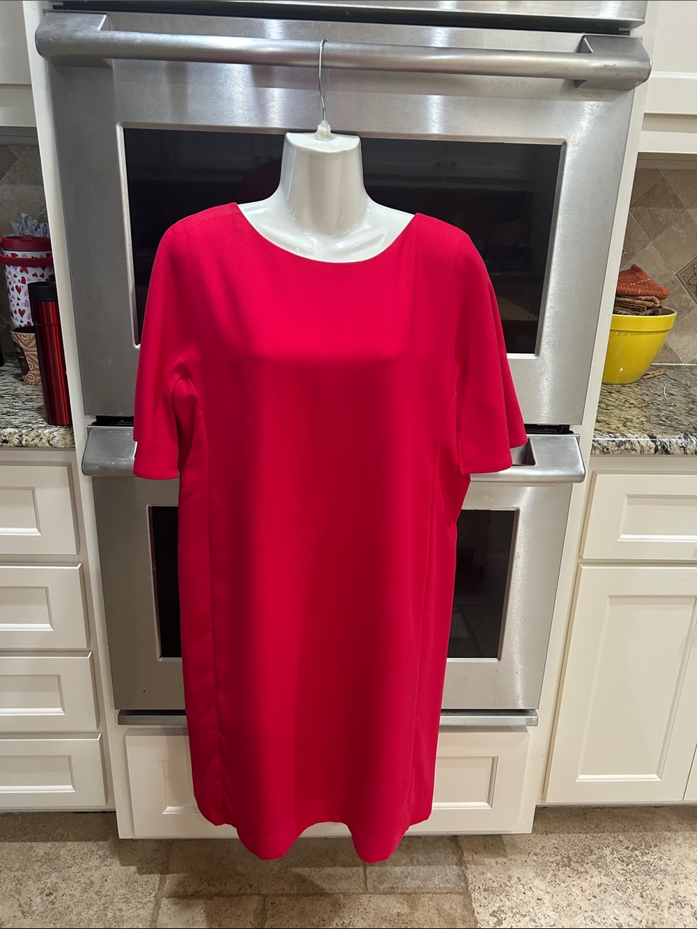 Chico's Vibrant Hot Pink Midi Shift Dress